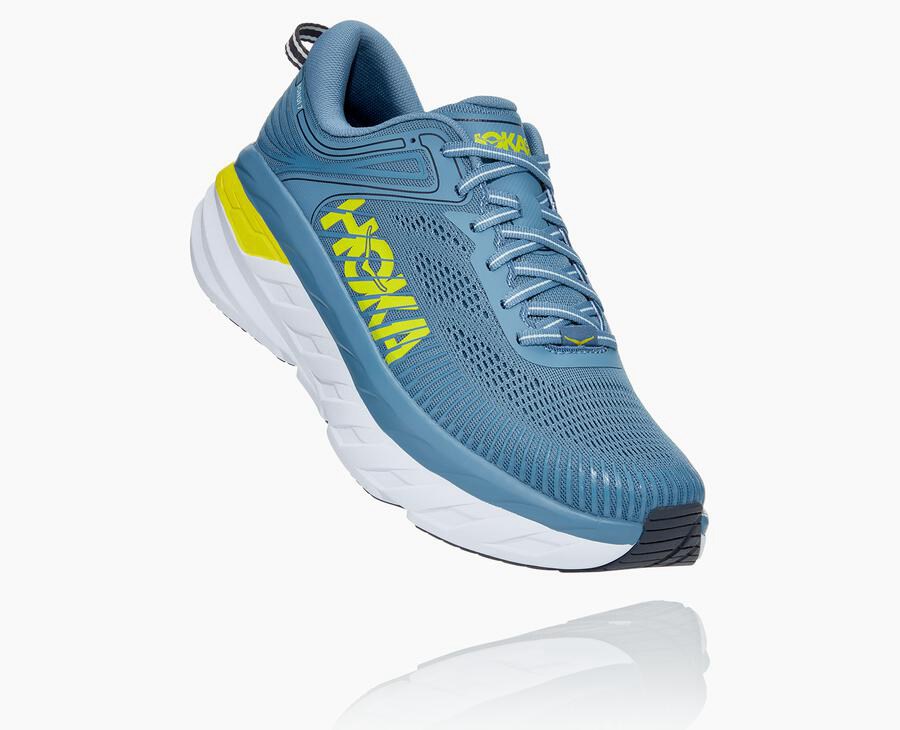 Hoka One One Koşu Ayakkabısı Erkek Mavi - Bondi 7 - EY8607941